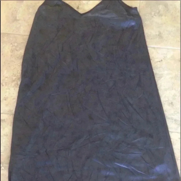 Calvin Klein Sleeveless Black Coated Asymmetrical Hem Size M - Picture 3 of 5